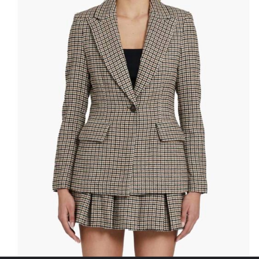 Amanda Uprichard Checkered Blazer